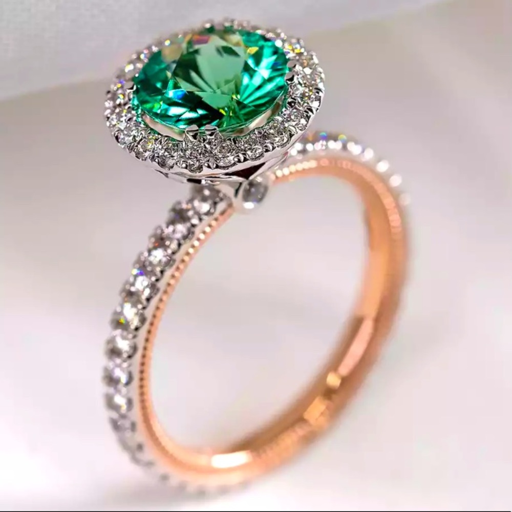 18K rose gold plated ring